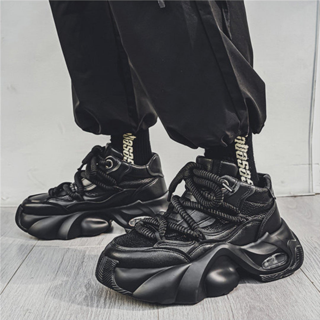 High-Top Dirt-Resistant Simple Thick Sole Workwear Shoes WN23399