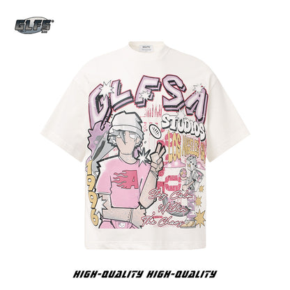 Illustration Graphic Short Sleeve T-Shirt WN26431
