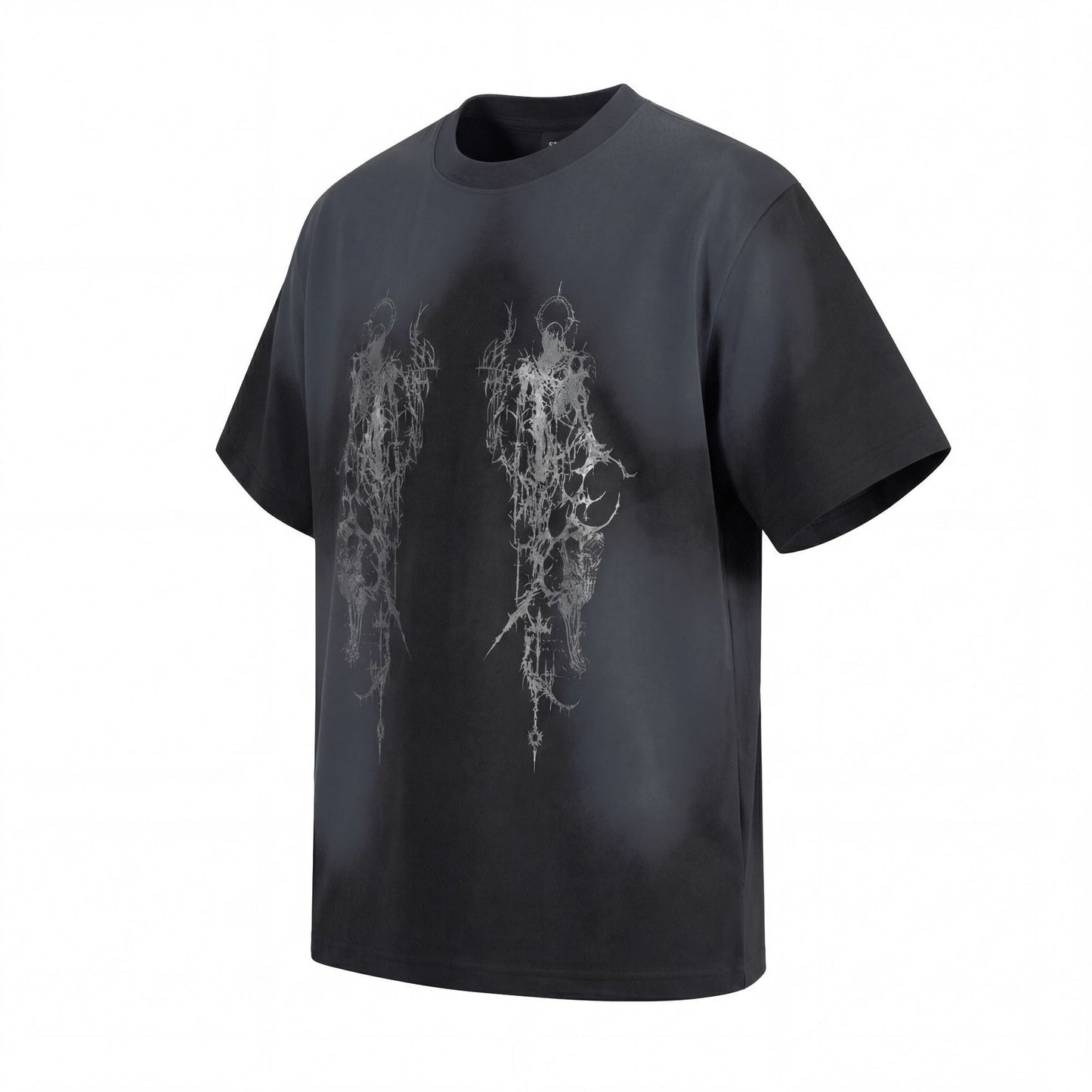 Washed Graphic Art Print Short Sleeve T-Shirt WN25500
