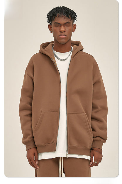 Oversize Heavyweight Zipper Hoodie & Heavyweight Sweatpants Setup WN6640-K