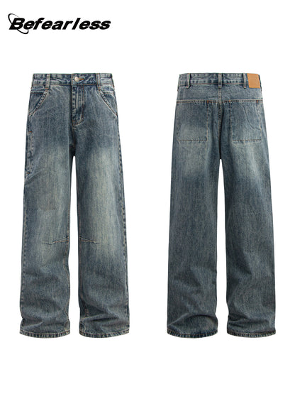 Washed Baggy Straight-Leg Jeans WN26397