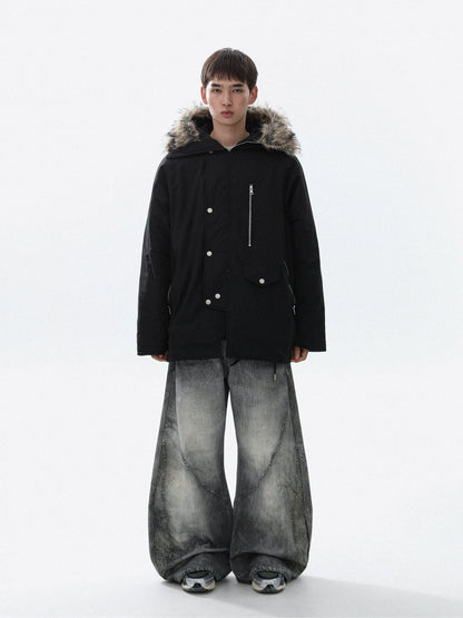 Fake Fur-Collar Hooded Jacket WN22119