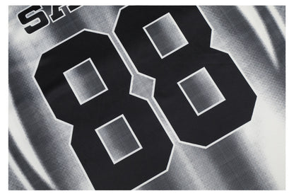 Sporty Number 88 Striped V-Neck Short Sleeve T-Shirt WN26553