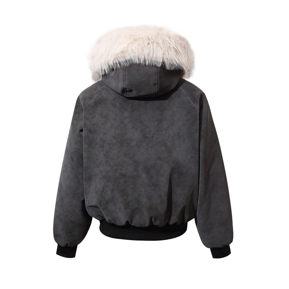 Fake Fur Collar Hooded Puffer Jacket WN28102