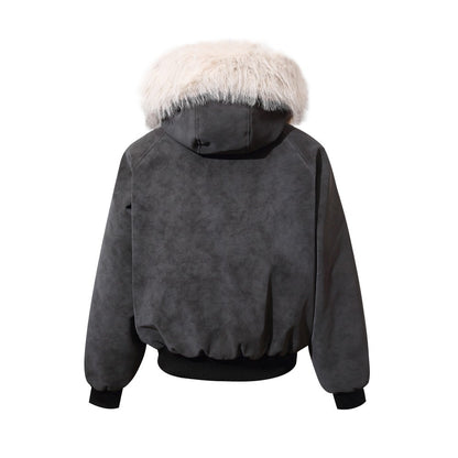 Fake Fur Collar Hooded Puffer Jacket WN28102