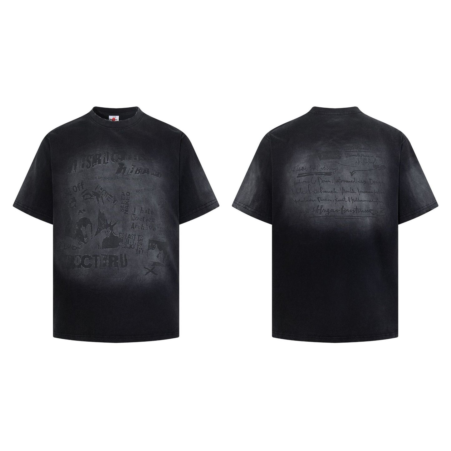 Washed Damage Print Short Sleeve T-Shirt WN26064