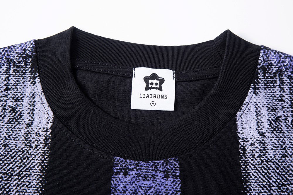 Gradient Spray Letter Print Oversize Short Sleeve T-Shirt WN27860