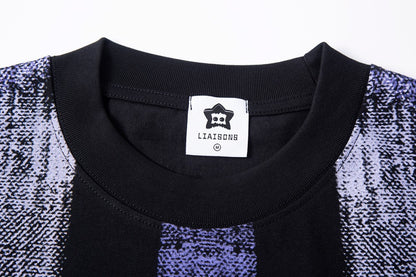 Gradient Spray Letter Print Oversize Short Sleeve T-Shirt WN27860