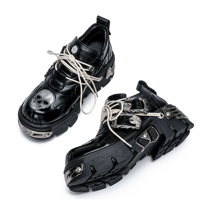 Metal Detail Chunky Sole Derby Leather Shoes WN19192