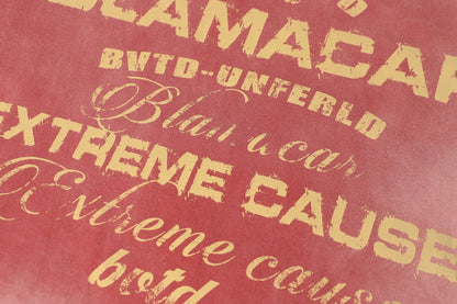 Letter Print Patchwork Wash Damage Short Sleeve T-Shirt WN25598
