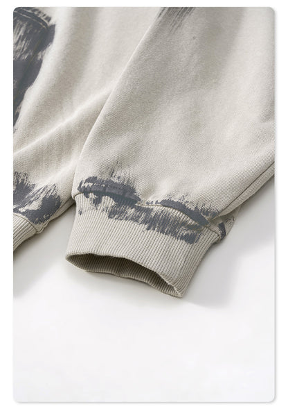 Oversize Brushed Paint Hoodie WN7867