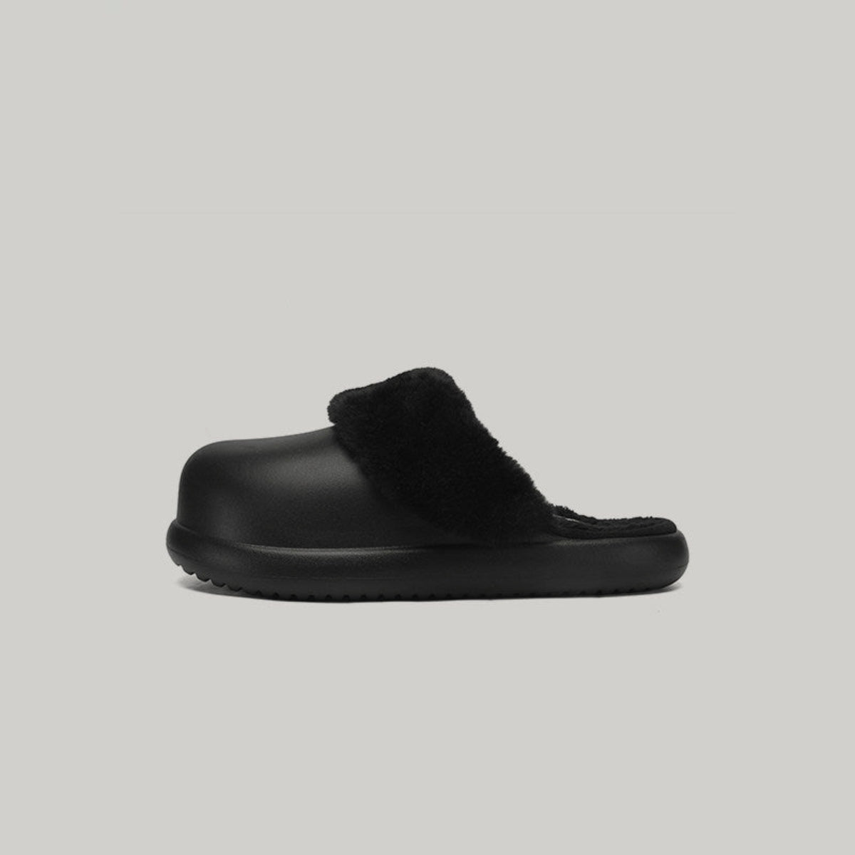 Fake Fur Panel Platform Slip-On Mules WN23455