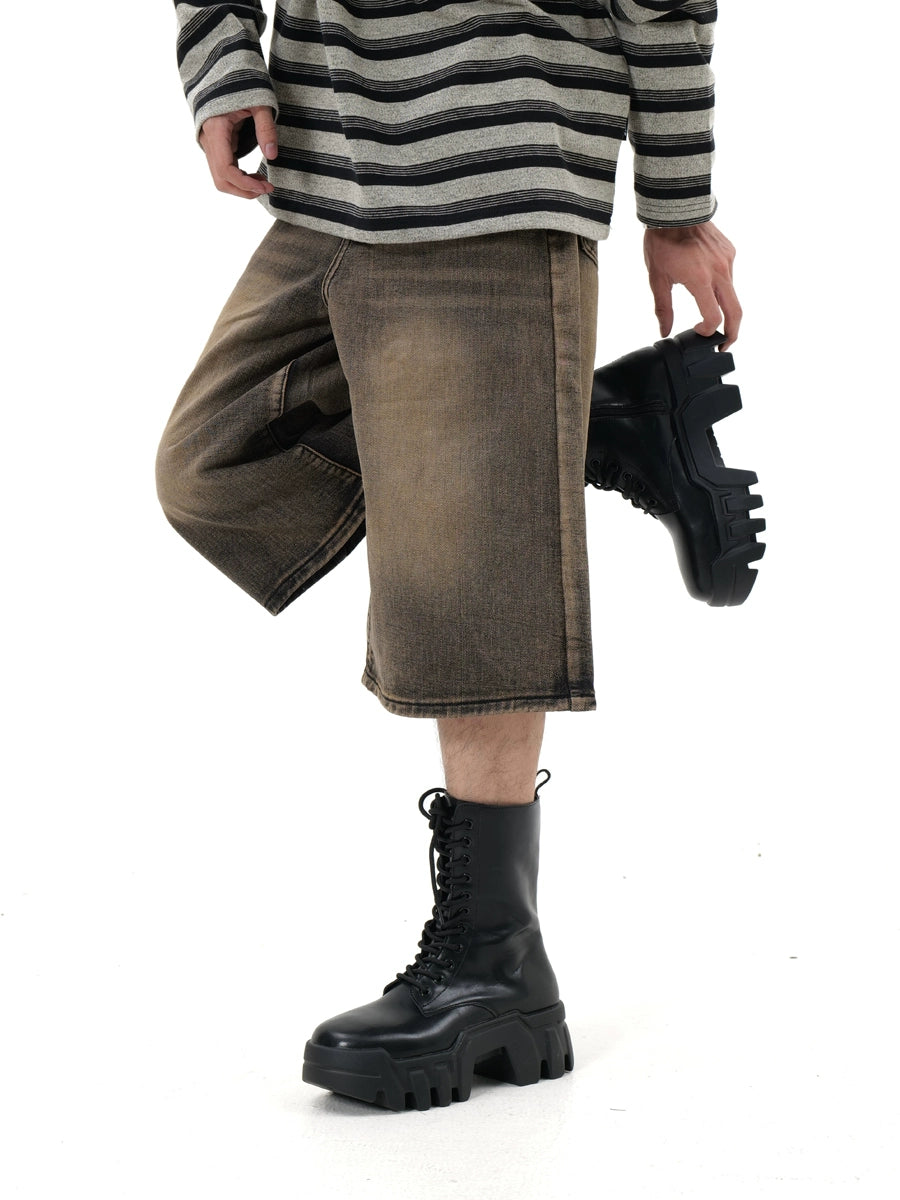 Round Toe Chunky Sole Tank Leather Martin Boots WN20788