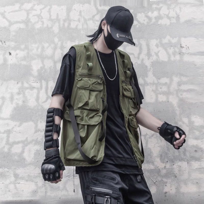 Functional Strap Design Multi-Pocket Vest WN22530