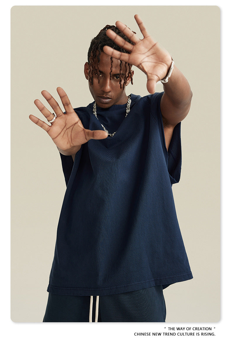 Washed Oversize Tank Top T-shirt WN6447