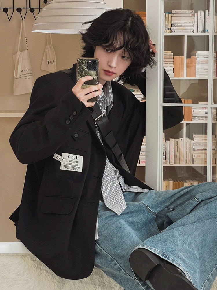 Patch Embroidery Design Tailored Jacket WN20240