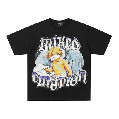 Art Graphic Print Short Sleeve T-Shirt WN28086