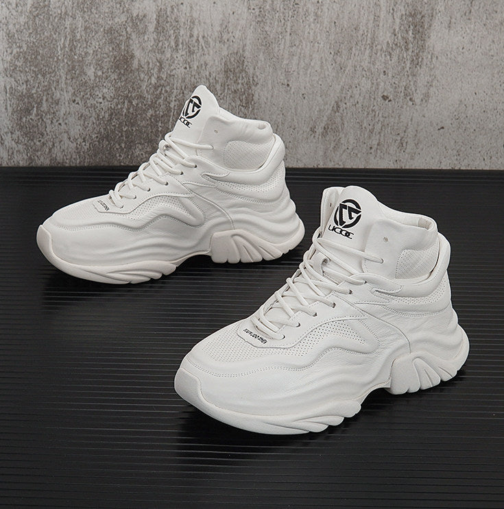 High-Top Panel Chunky Sole Sneakers WN24583