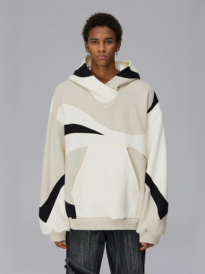 Patchwork Embroidery Design Hoodie WN17842