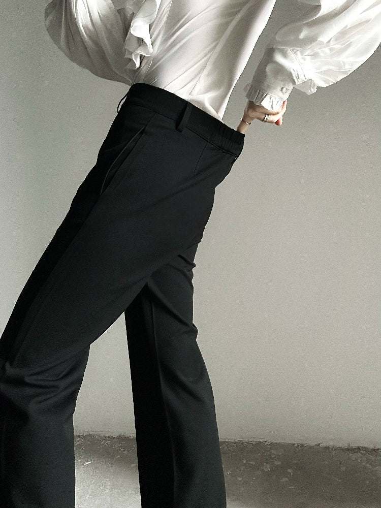 Elastic Waist Flare Trousers WN19614