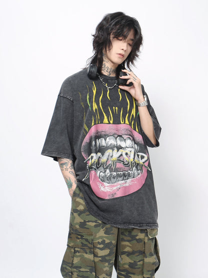 Graffiti Art Print Oversize Short Sleeve T-Shirt WN24482