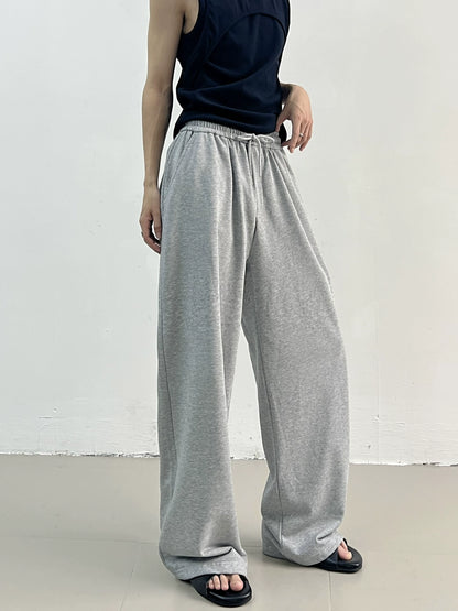 Drawstring Wide-Leg Straight Sweatpants WN7403