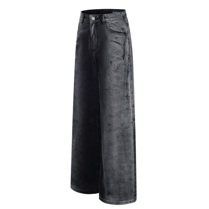 Washed Wide Leg Denim Jeans WN25408
