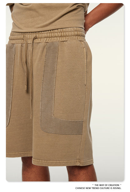 Washed Heavyweight Short Sleeve T-Shirt & Short Sweatpants Setup WN6167