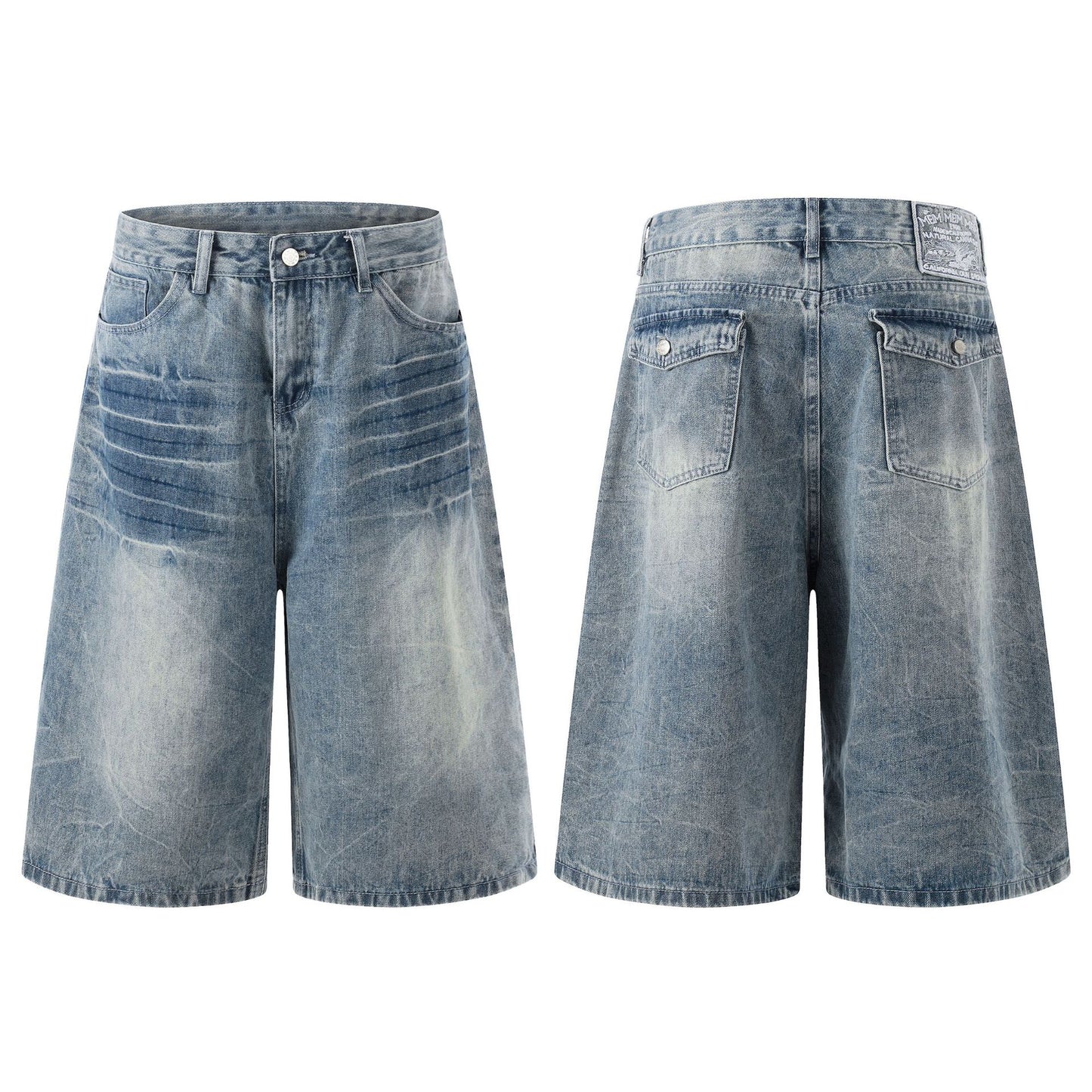 Lightning Graphic Denim Half Jeans WN26002