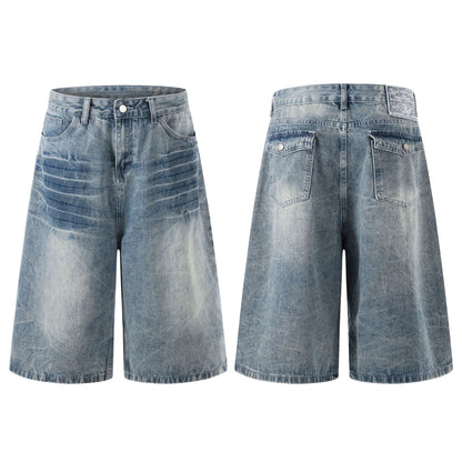 Lightning Graphic Denim Half Jeans WN26002