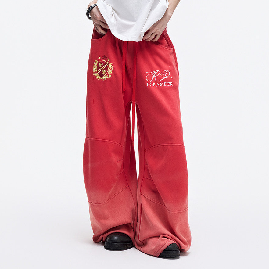 Logo Embroidery Wide Leg Sweatpants WN27267