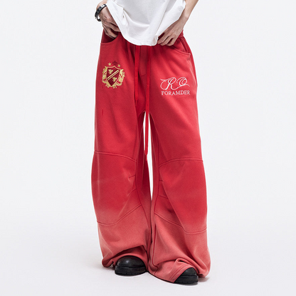 Logo Embroidery Wide Leg Sweatpants WN27267