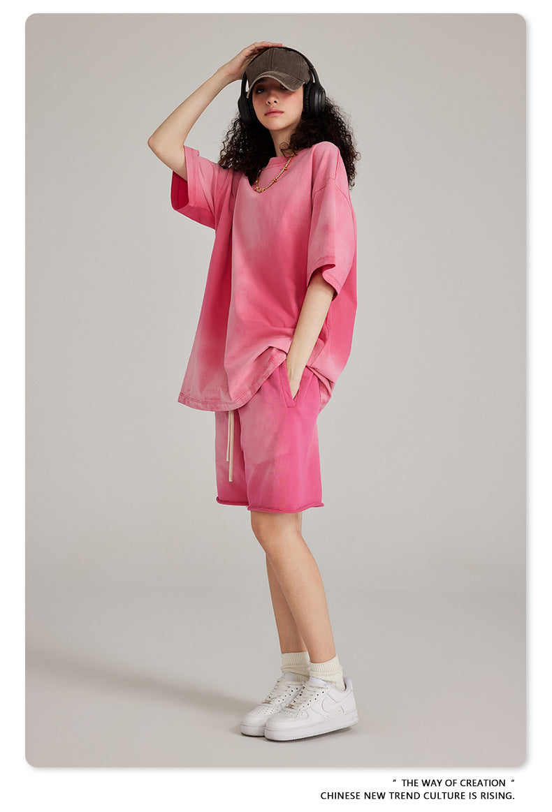 Washed Oversize Short-sleeve T-shirt WN6443