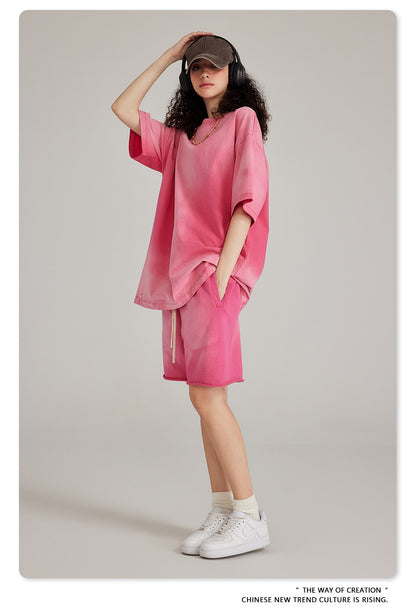 Washed Oversize Short-sleeve T-shirt WN6443