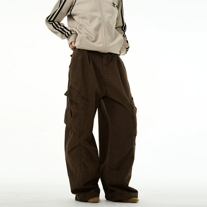 Wide-leg Straight Workwear Pants WN5166