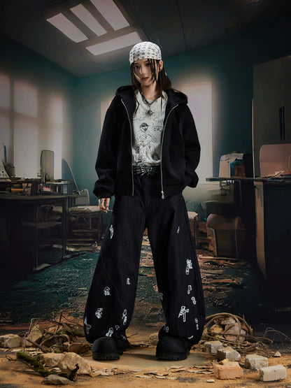 Structured Oversize Zipper Hoodie WN20575