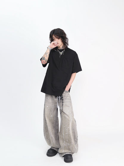 Oversize Pocket Detail Short Sleeve T-Shirt WN24442