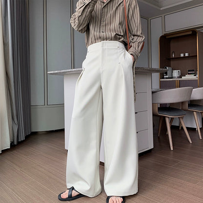Fake Layered Tailored Jacket & Wide Leg Trousers Setup WN20399