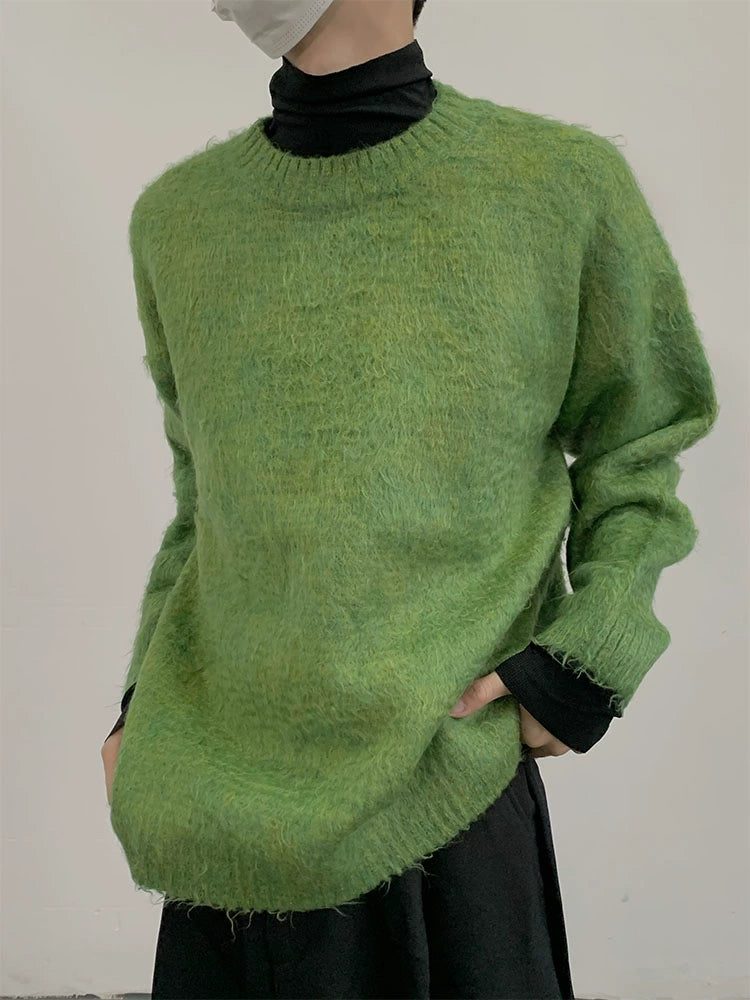 Round Neck Oversize Knit Sweater WN9643