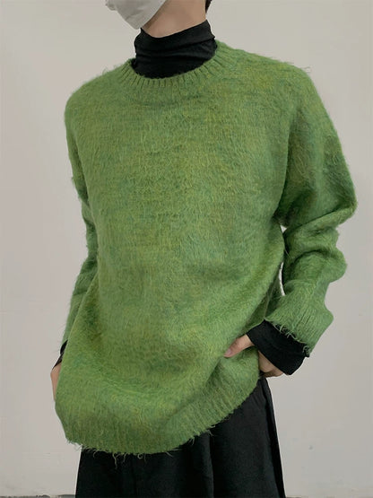 Round Neck Oversize Knit Sweater WN9643