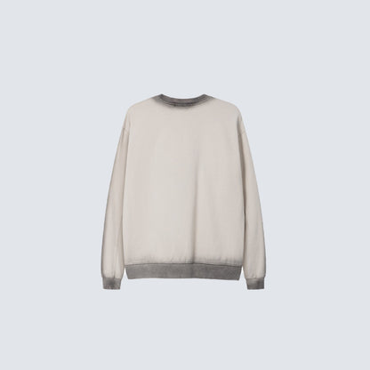 Washed Gradient Letter Embroidery Sweatshirt WN28116