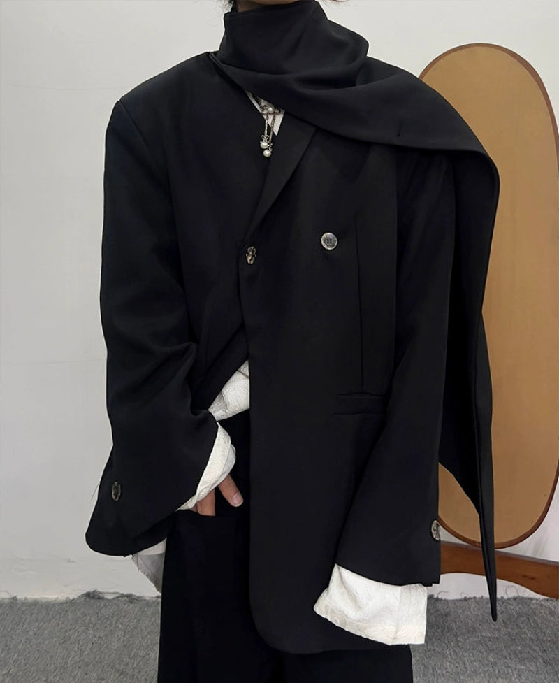 Cape Design Oversize Tailored Jacket WN19978