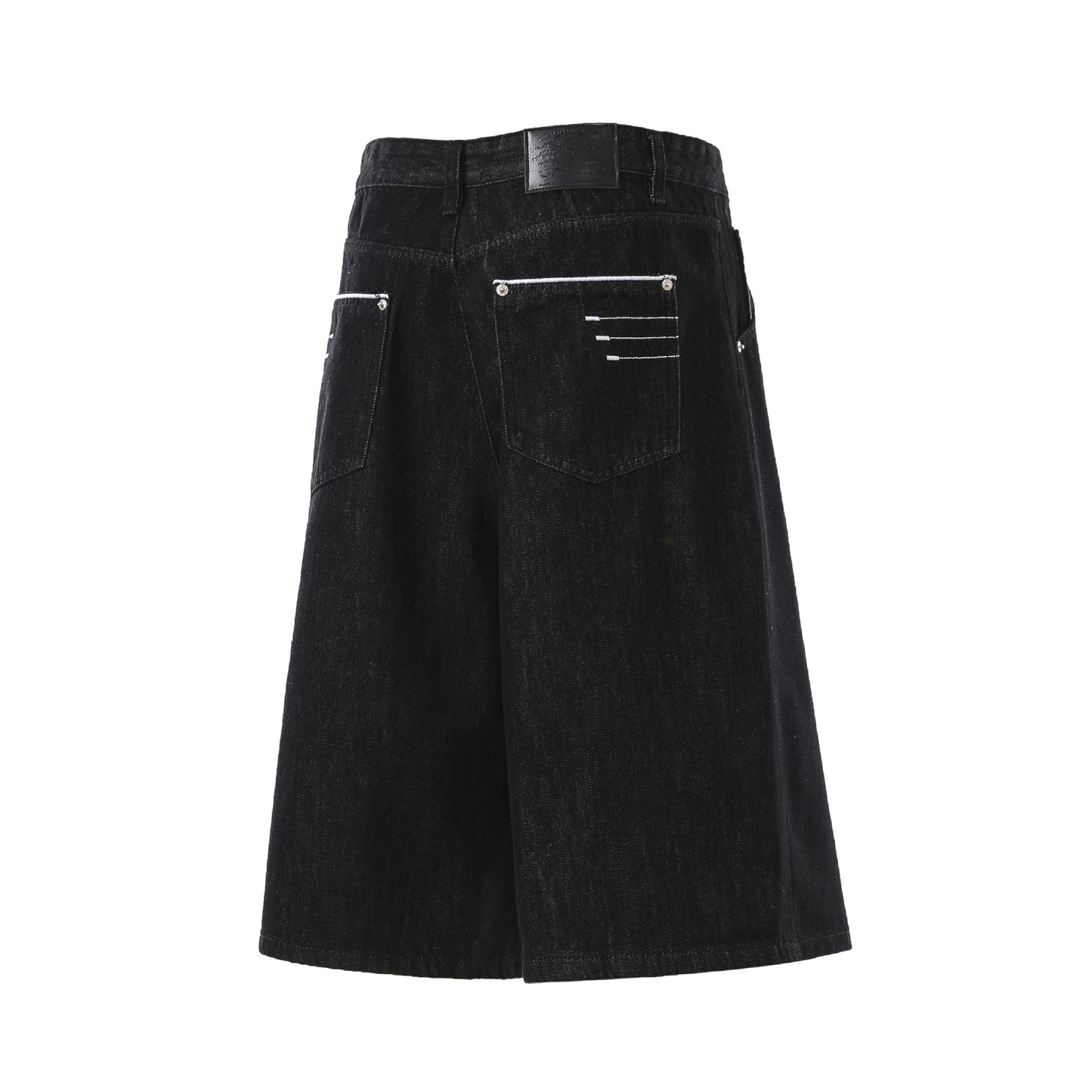 Raw Wash Wide Leg Denim Half Pants WN25701
