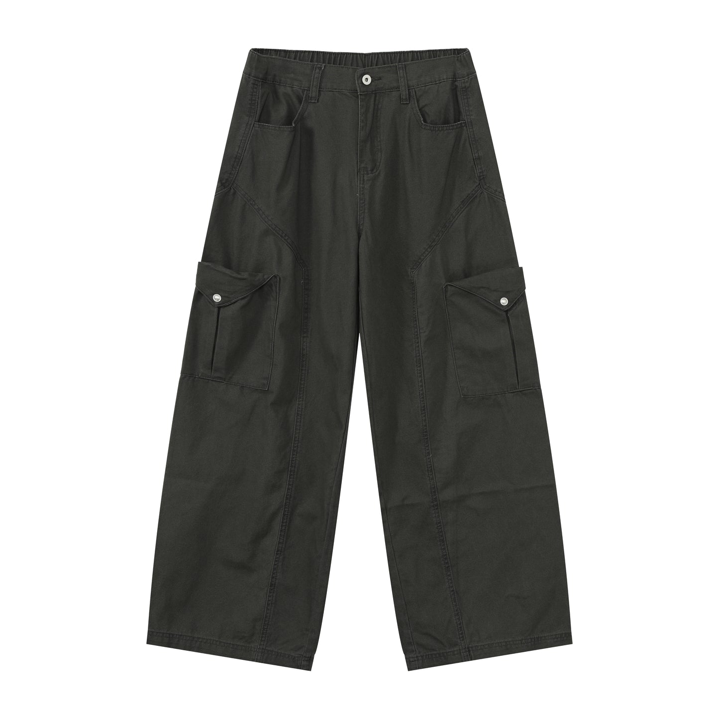 Utility Pocket Short Sleeve Jacket & Cargo Wide Leg Pants Setup WN24991