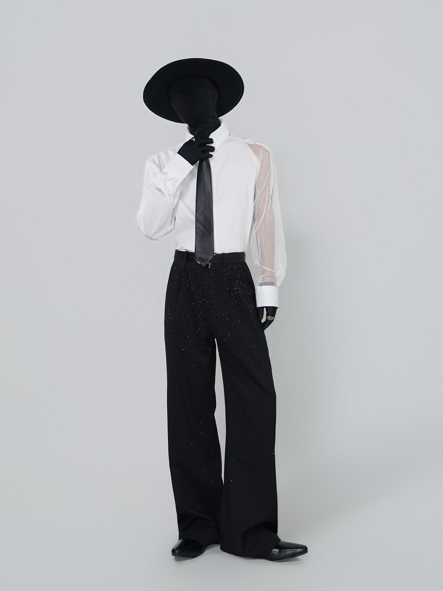 Rhinestone Flare Trousers WN24301