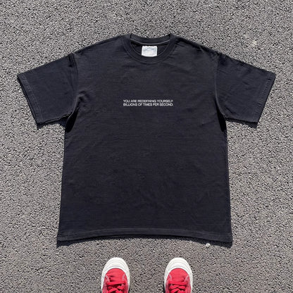 Graffiti Wing Print Oversize Short Sleeve T-Shirt WN16706