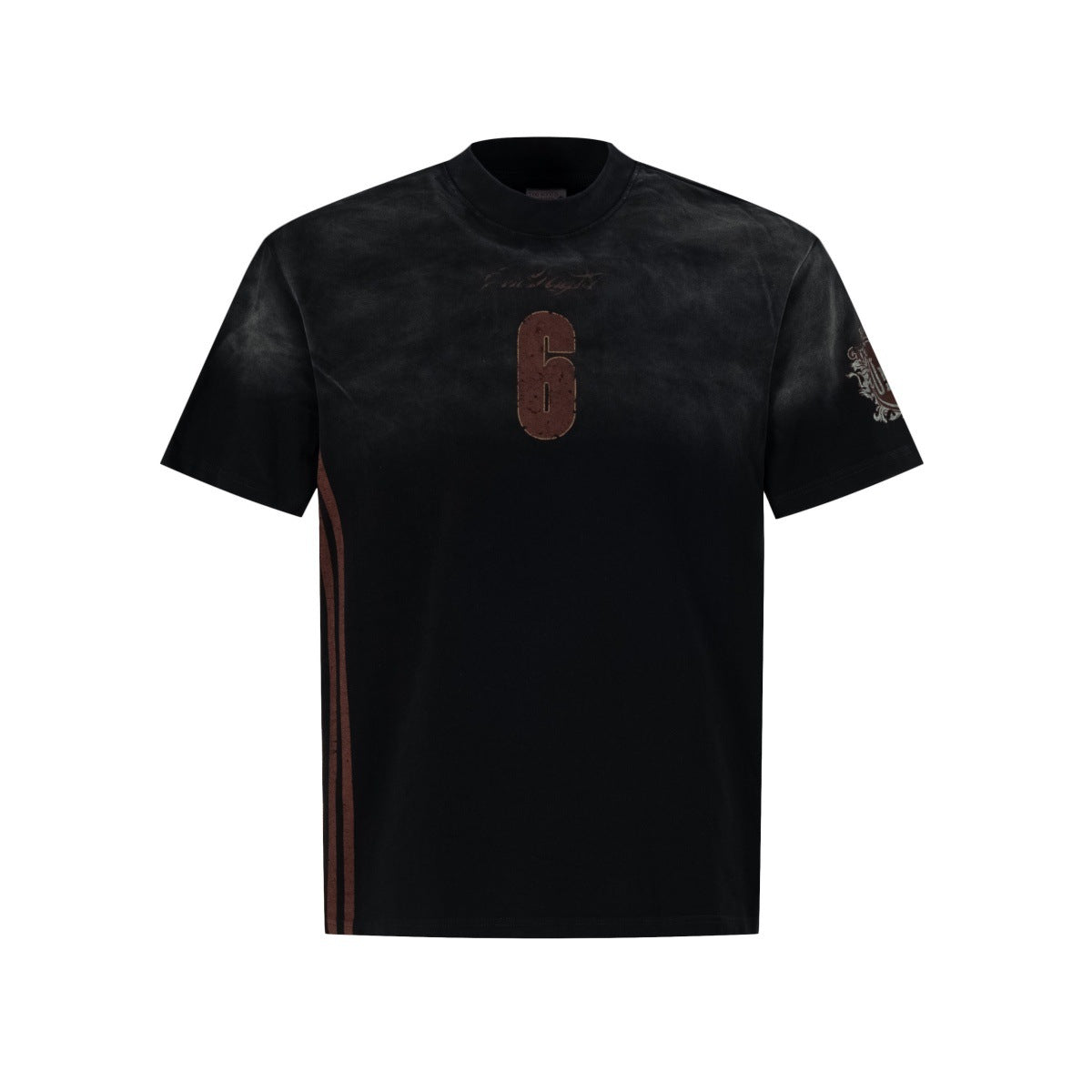 Spray Paint Number Print Short Sleeve T-Shirt WN26041