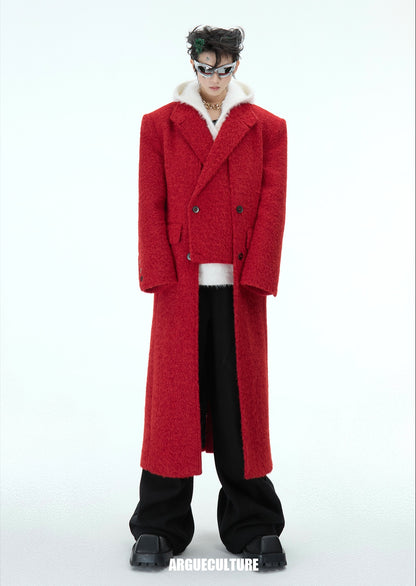 Deconstructed Asymmetric Patchwork Thick Coat WN11613