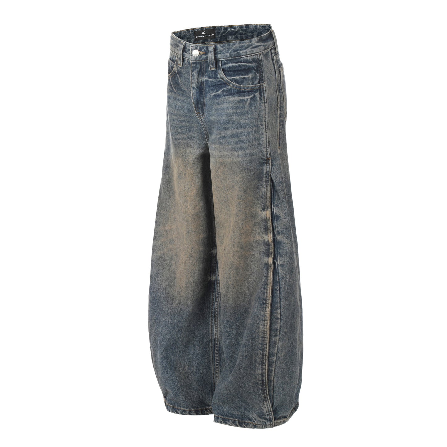 Washed Wide Leg Denim Jeans WN25968