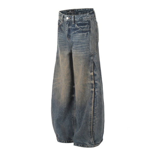 Washed Wide Leg Denim Jeans WN25968